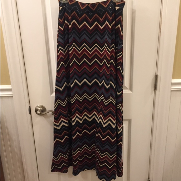 Versona | Skirts | Chevron Maxi Skirt Small Versona | Poshmark